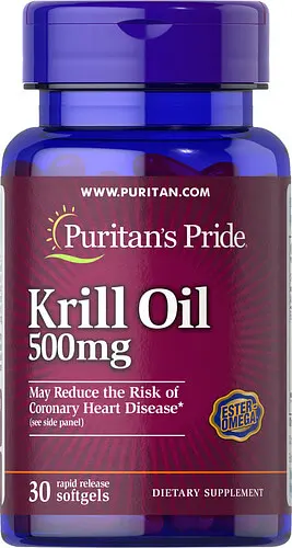 Масло криля (Krill oil) Red Krill Oil 500 mg 30 жидких капсул Puritan's Pride vit0005273
