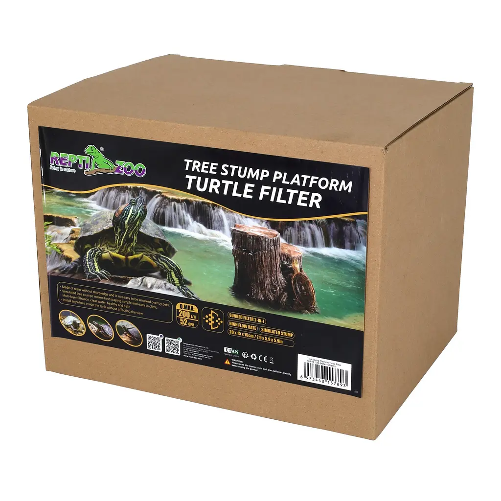 Декоративний фільтр-водоспад Repti-Zoo Turtle Filter Tree (GLB10) у формі кореня для амфібій і тераріумів до 70 літрів - фото 12