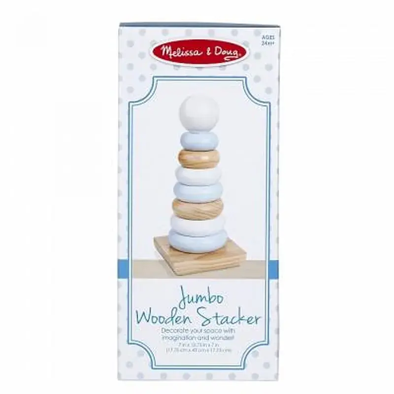 Розвиваюча іграшка Melissa&Doug Величезна натуральна дерев'яна пірамідка (MD30540) - фото 4
