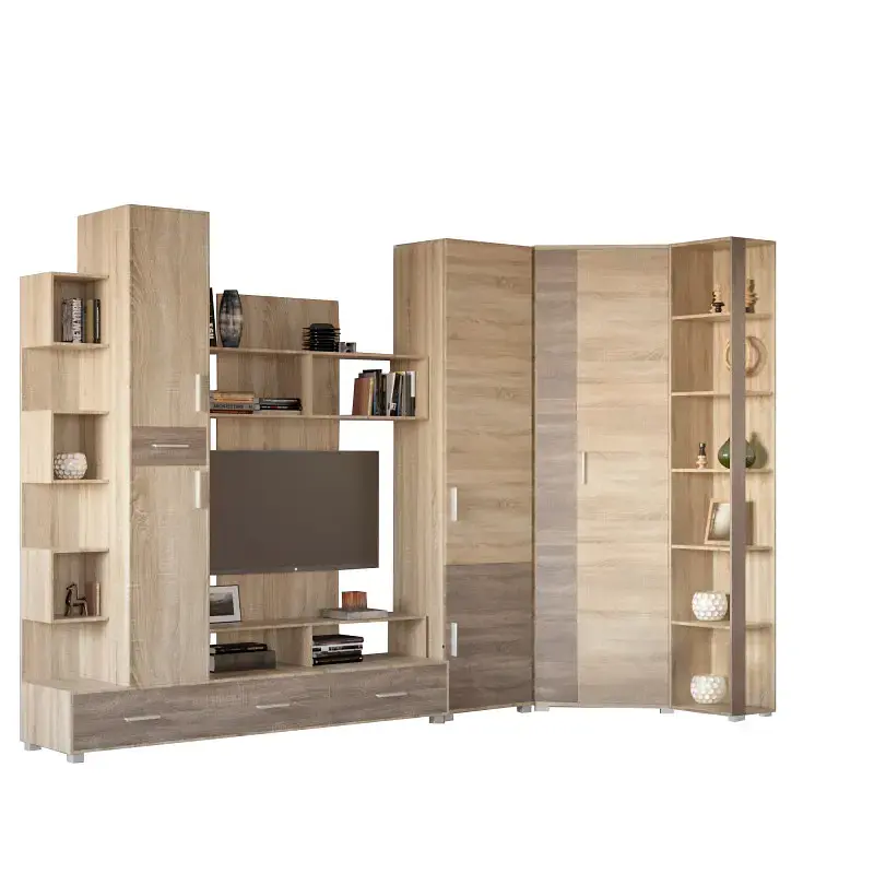 Стінка Еверест Бриз/Пенал 15/Кутова шафа ШКУ-14/Пенал 18 сонома/трюфель (EVR-2244) - фото 2