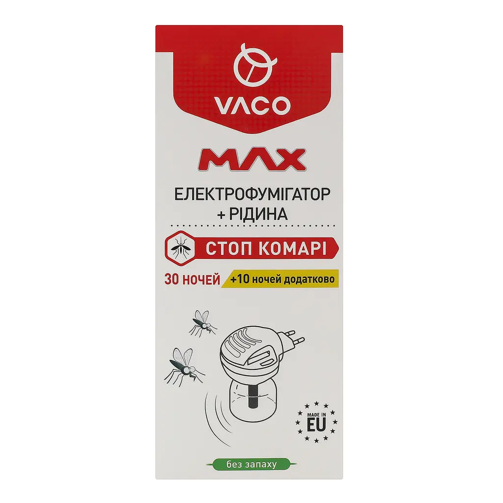 Электрофумигатор Vaco Max, с жидкостью, 30 ночей + 10 ночей, дополнительно, 30 мл - фото 5