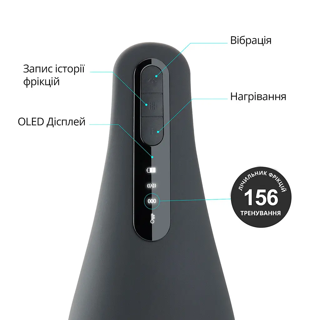 Мастурбатор Otouch AIRTURN 1, 7 режимів вібрації, 2 рівні підігріву, лічильник фрикцій - фото 5