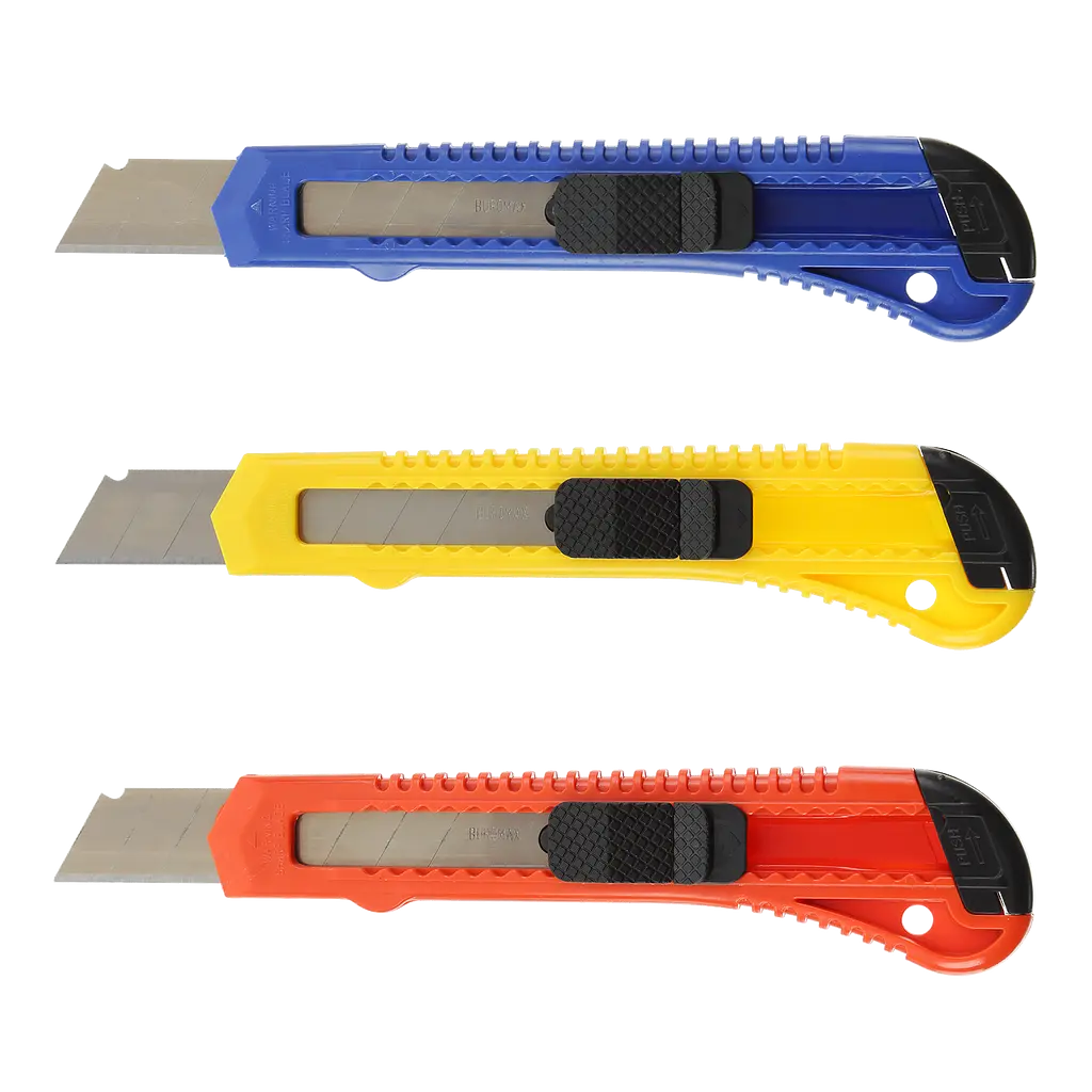 Канцелярский нож Buromax Jobmax с механическим фиксатором лезвия 18 мм. - фото 4