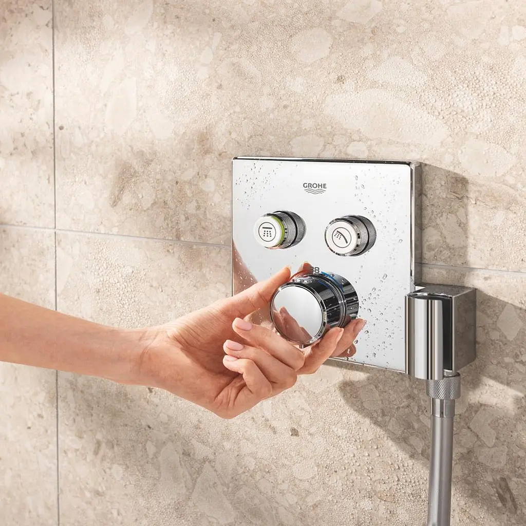 Душова система прихованого монтажу термостатична Grohe QuickFix Precision Smartcontrol Cube 34876000, Хром - фото 8