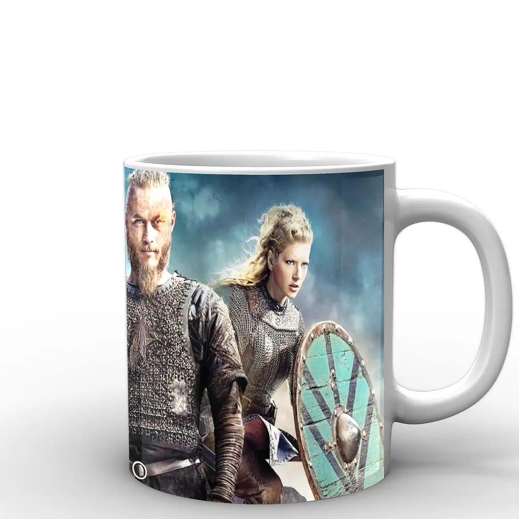 Кухоль GeekLand Вікінги Vikings Ролло, Рагнат, Лагерта VK.02.001 330 мл білий - фото 3