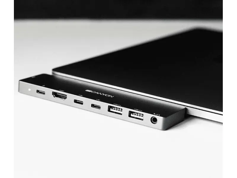 Док-станція для ноутбука Canyon Docking Station with 8 port, 1*Type C PD100W+2*Type-C (CNS-TDS08DG) - фото 5