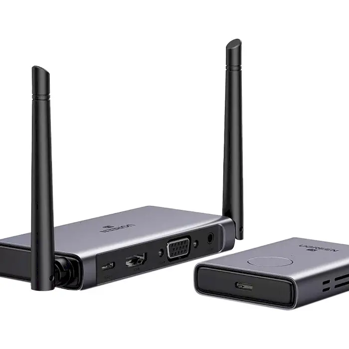 Подовжувач HDMI Wi-Fi UGREEN CM506 Wireless HDMI Extender Transmitter and Receiver 50m сірий (50633A)