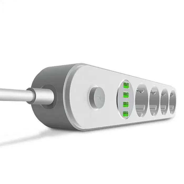 Сетевой удлинитель LDNIO SE4432 на 4 розетки 4 USB 2м Белый - фото 5