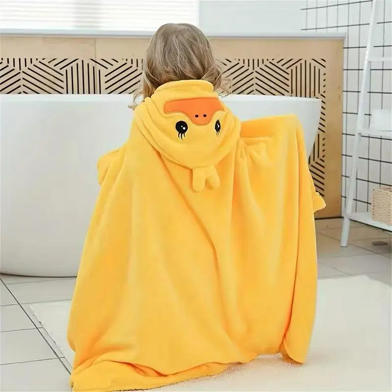 Рушник для дітей Куточок Курчатко Жовтий 130 х 65 см - фото 2