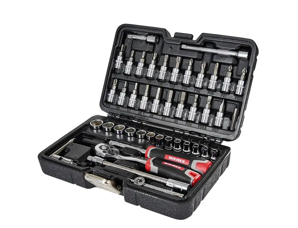 Набір головок торцевих з тріскачкою 1/4″ 46 предметів Vitals Master