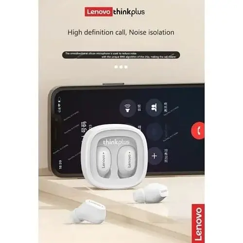 Беспроводная гарнитура Lenovo XT62 TWS в кейсе белая - фото 3