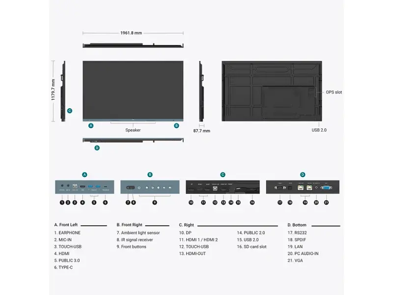 Інтерактивна панель BenQ RE8604 (9H.F9GTK.DE4) - фото 6