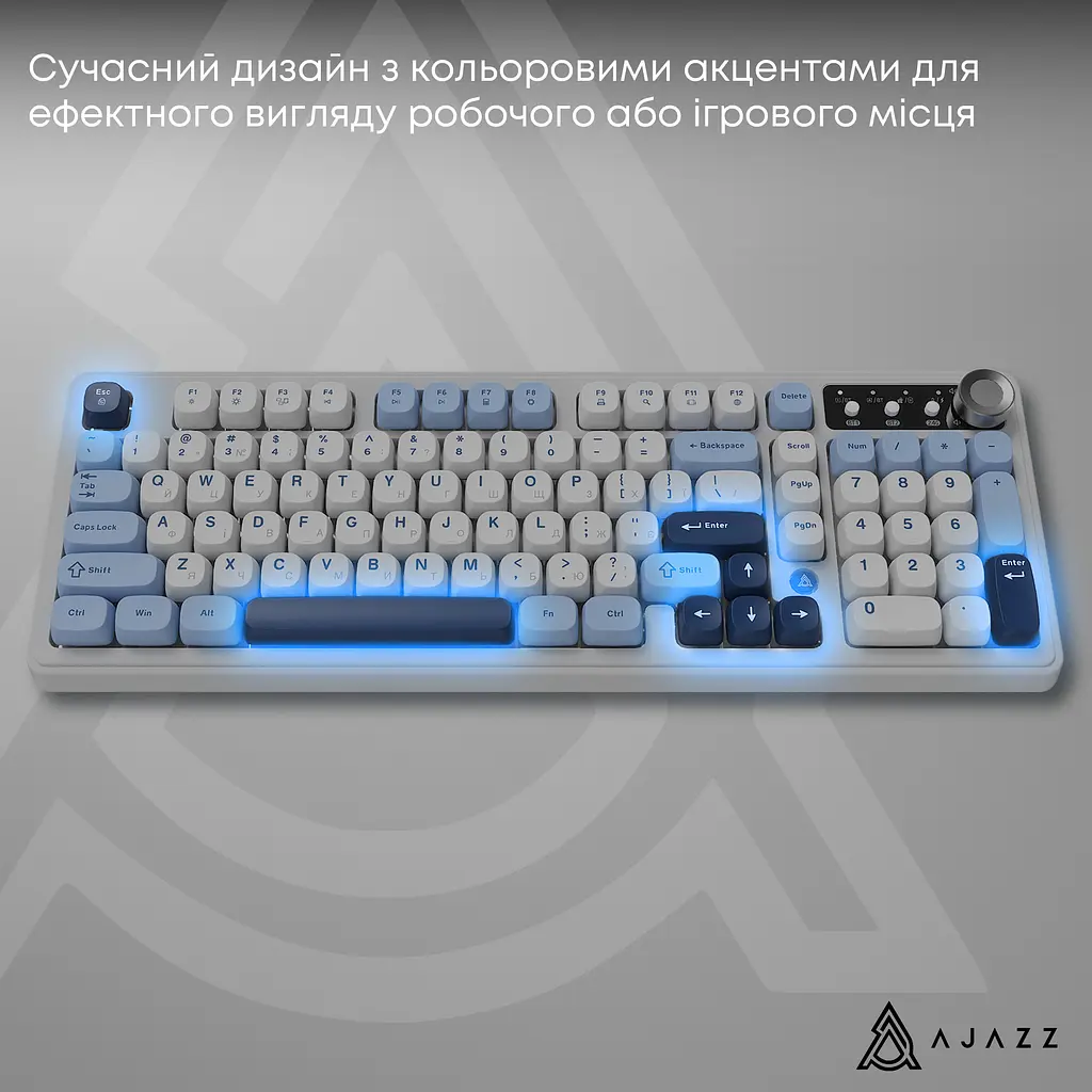Клавіатура бездротова Ajazz AF98 PLUS White (AF98-PLUS-GB) - фото 14