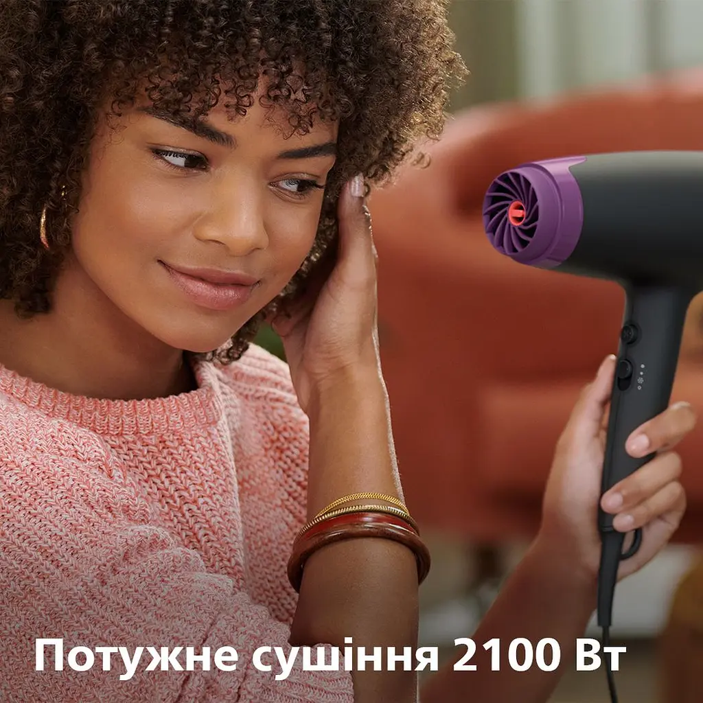Фен Philips Series 3000 черно-фиолетовый (BHD351/30) - фото 8