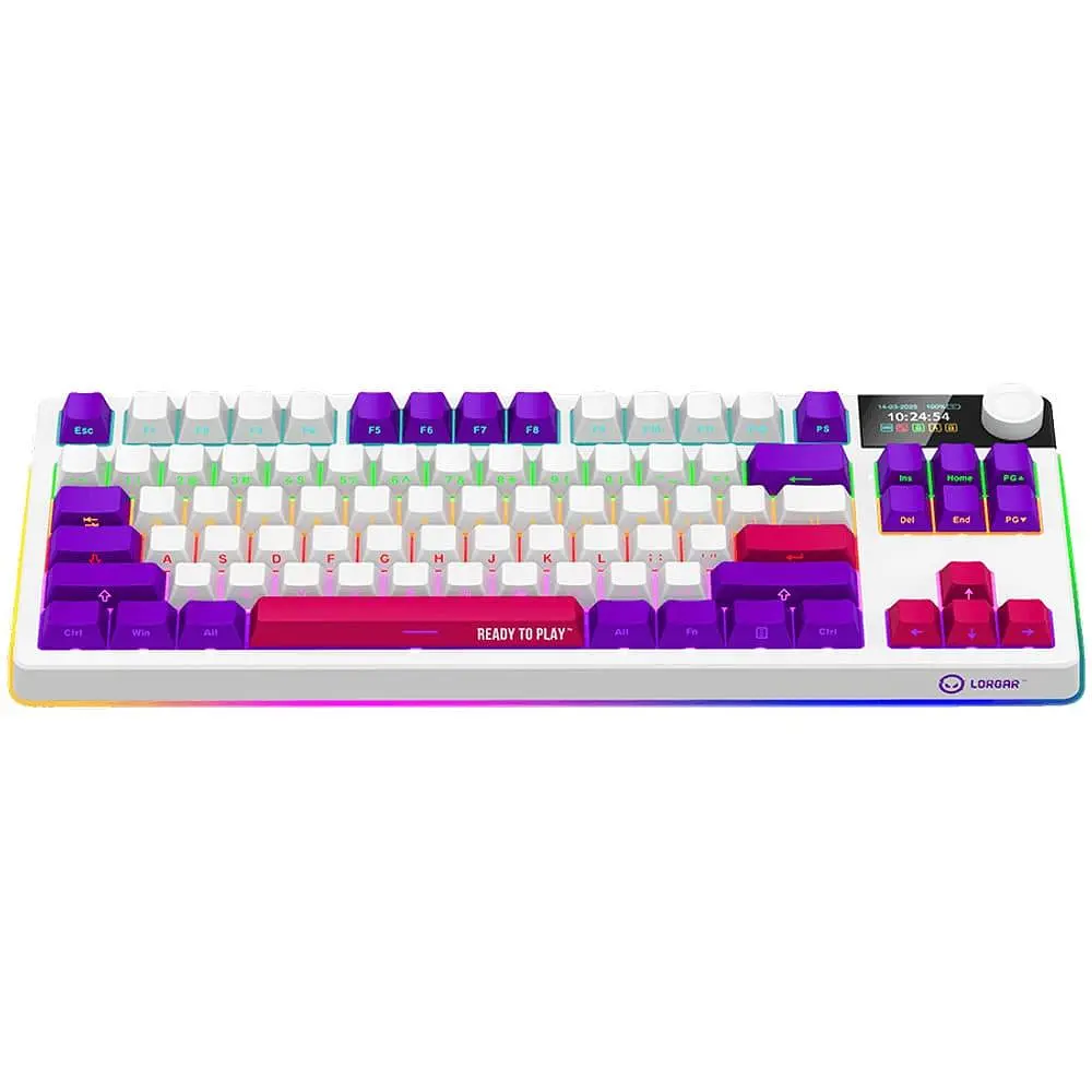 Клавиатура Lorgar KBP70TKLW Pro Wireless TKL EN/UA White (LRG-KBP70TKLW-WH-US) - фото 2