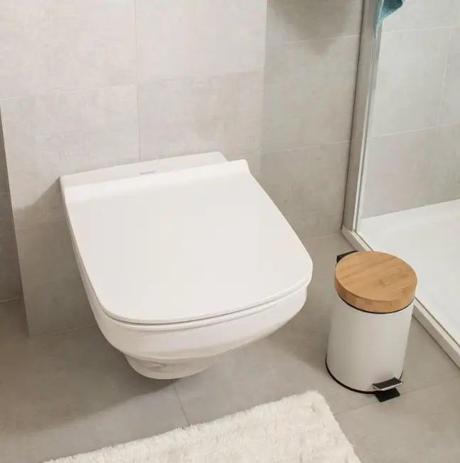 Кошик для сміття Yoka Bin White Bamboo 3л. для ванної кімнати CH.BIN-WHT, Білий - фото 3