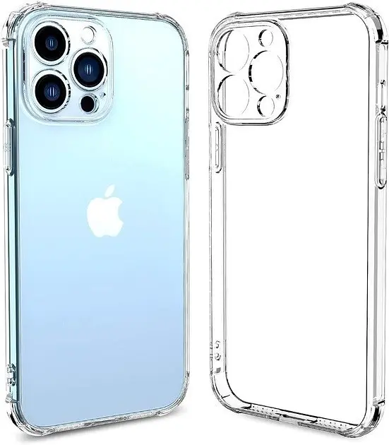 Силіконовий протиударний чохол Case панель Case на Iphone 15 Pro із захистом камери прозорий (5151512) - фото 5