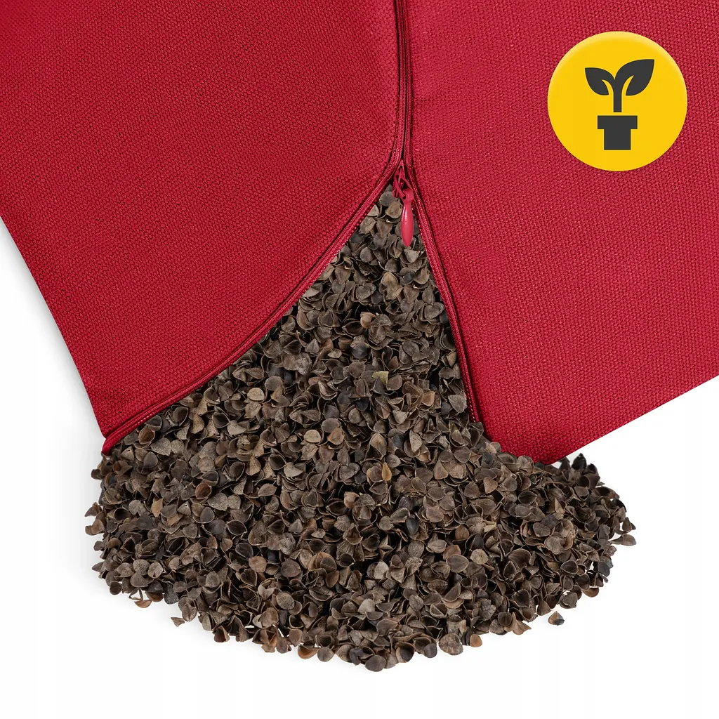 Подушка для йоги та медитації 4FIZJO Zafu напівкругла 40 x 30 x 12 см Red (P-5907739315496) - фото 3