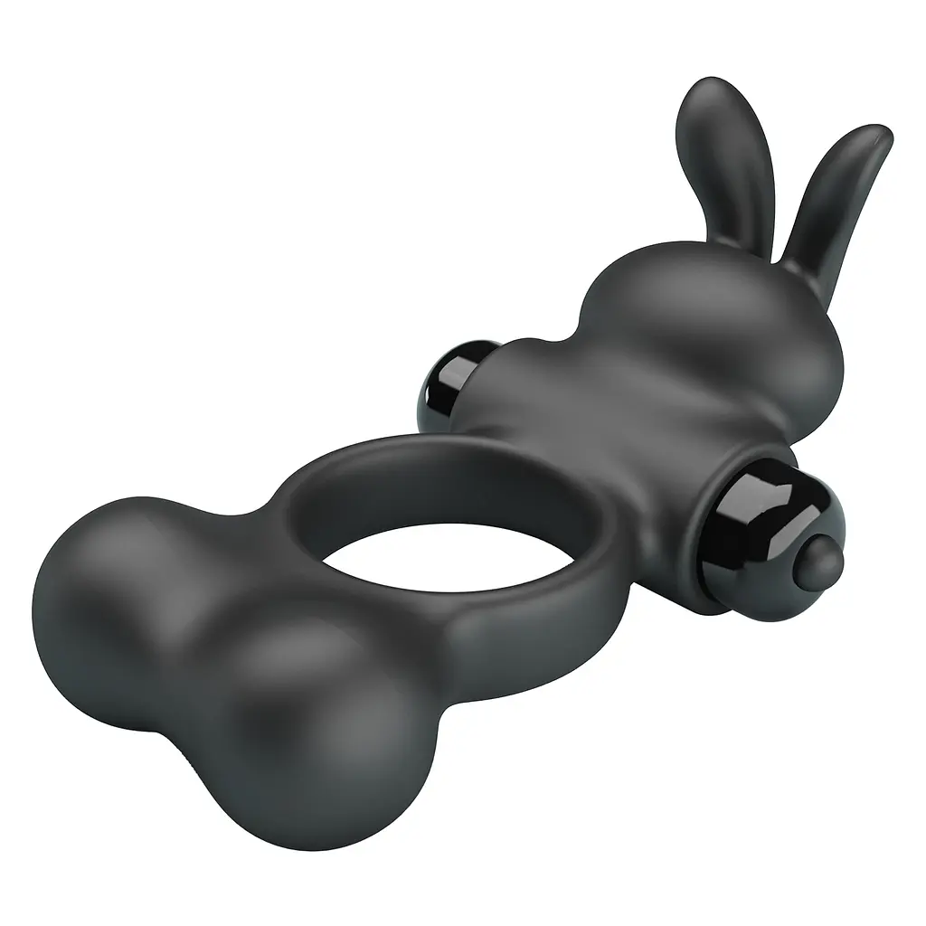 Ерекційне кільце Pretty Love Vibrant Penis Ring Yusuf Black - фото 4