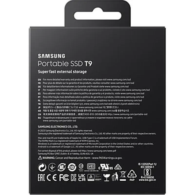 Накопичувач SSD USB 3.2 1TB T9 Samsung (MU-PG1T0B/EU) - фото 9