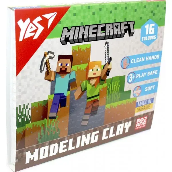 Пластилін "Yes" Minecraft 16 кольор. 320гр №540674