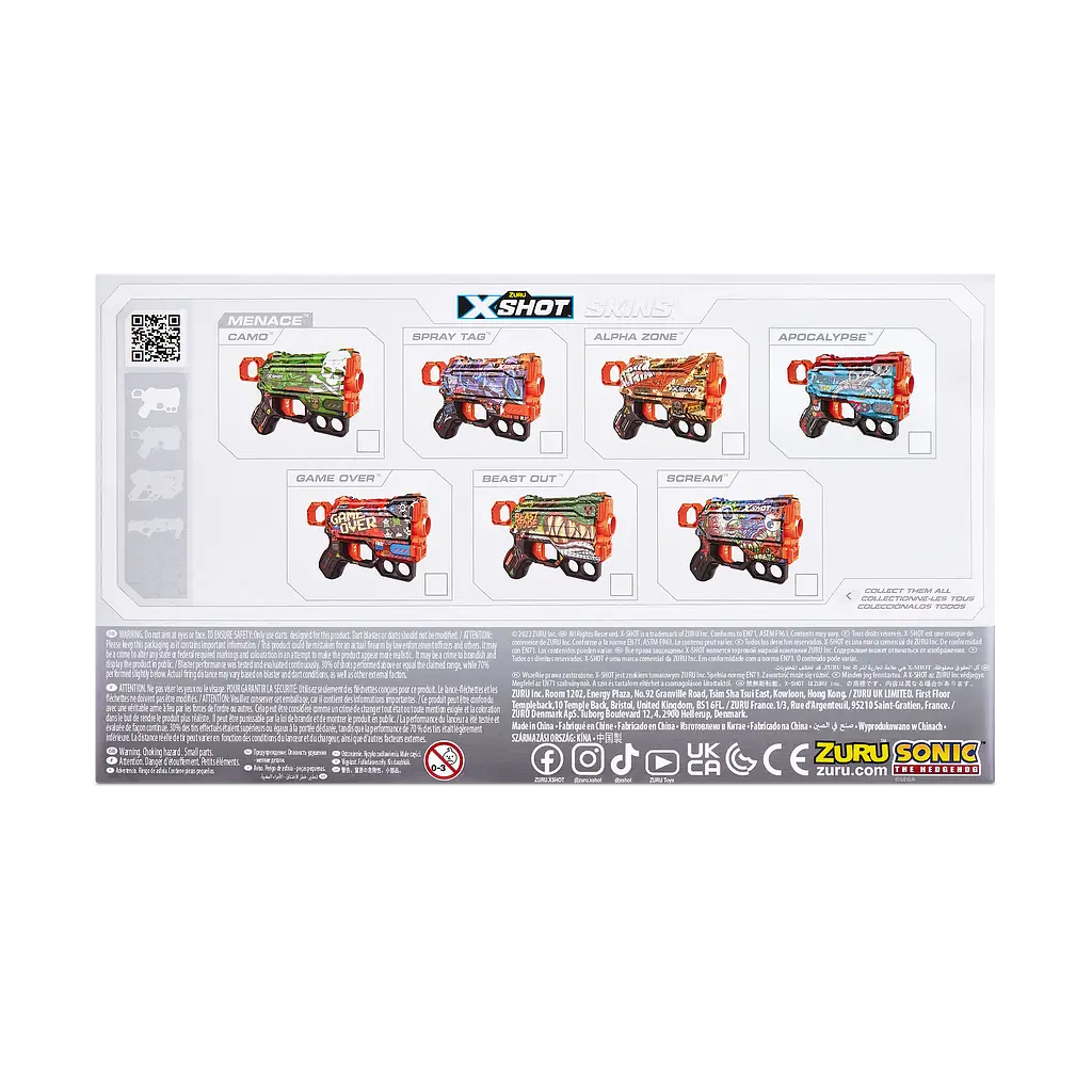 Швидкострільний бластер Zuru X-Shot Skins Menace Game Over, 8 патронів (36515B) - фото 6