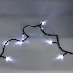 Светодиодная гирлянда нить уличная Led Cob 10м 100led батарейки White - фото 2