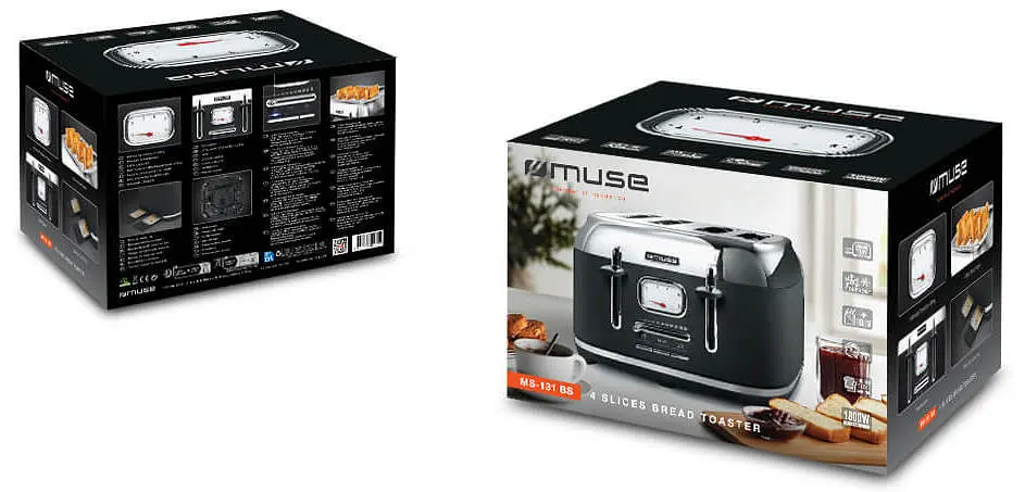 Тостер Muse чорний MS-131 BS - фото 5