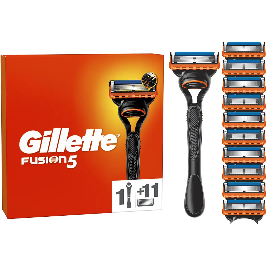 Станок для гоління чоловічий (бритва) Gillette Fusion5 з 11 змінними картриджами