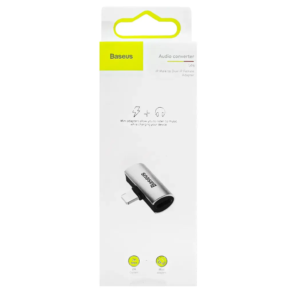 Перехідник L46 Lightning (1 Male / 2 Female) (CAL46-S1) Black-Silver Baseus (CAL46-S1) - фото 6