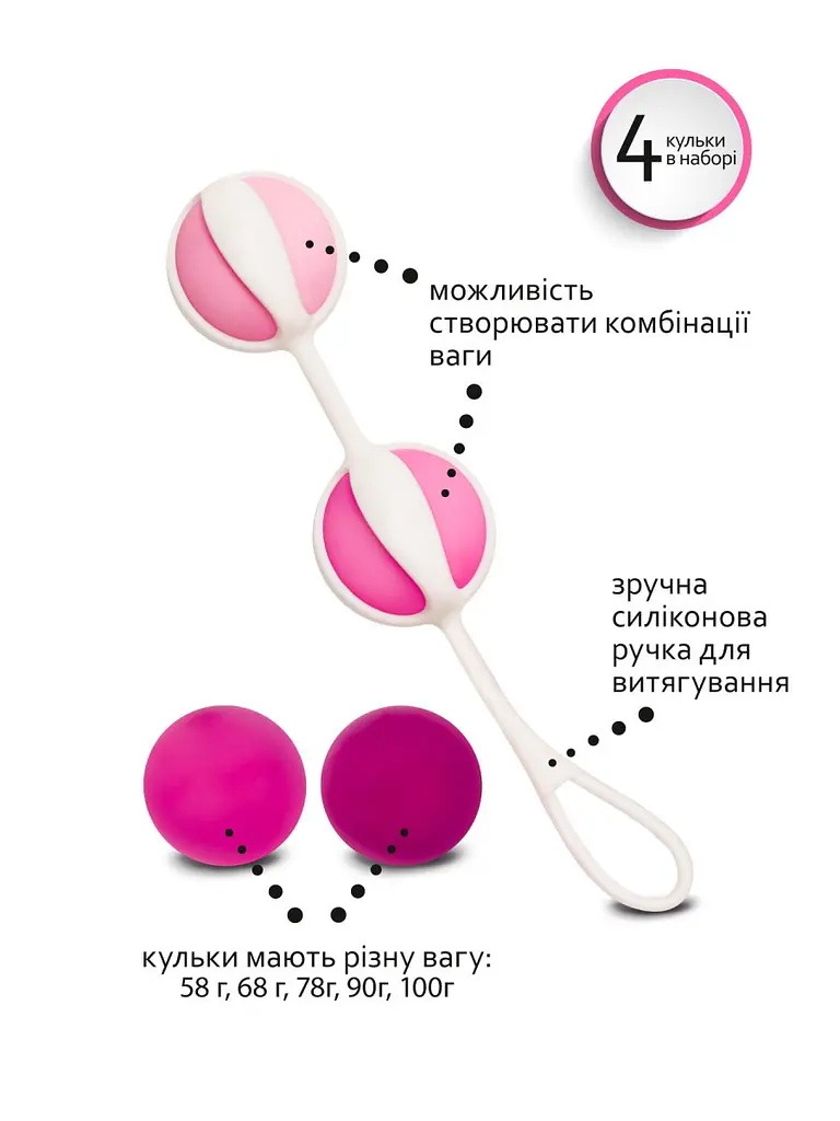 Вагінальні кульки Geisha Balls 2 17х3 см - фото 2