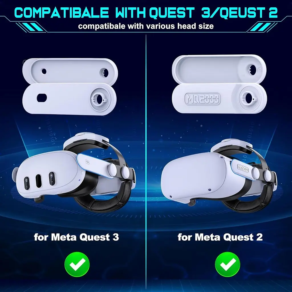 Повязка на голову Elegamefy Comfort для Meta Quest 3/Quest 3s, двойные ручки, связанные Elite Strap, поддержка, VR-аксессуар - фото 6