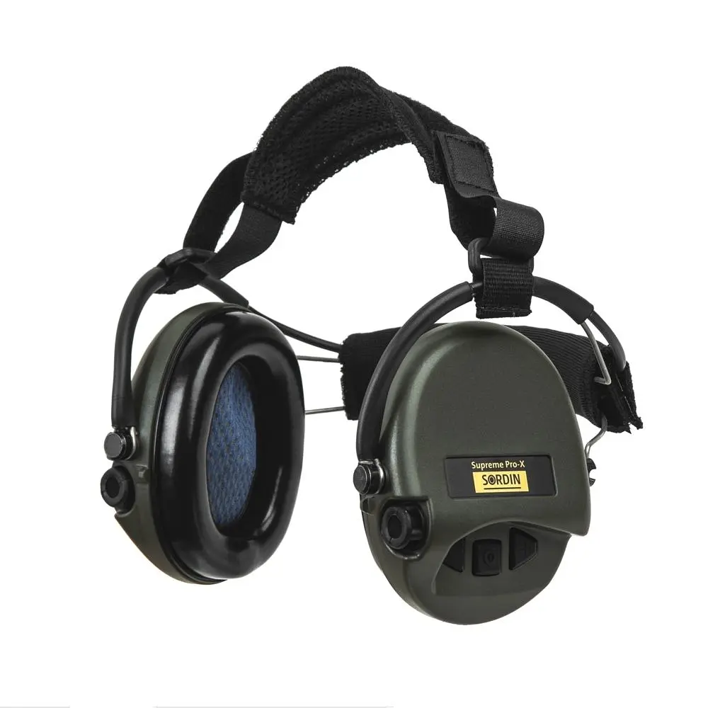 Активні захисні навушники Sordin Supreme Pro-X Neckband Olive із заднім тримачем під шолом (76302-X-S) - фото 4