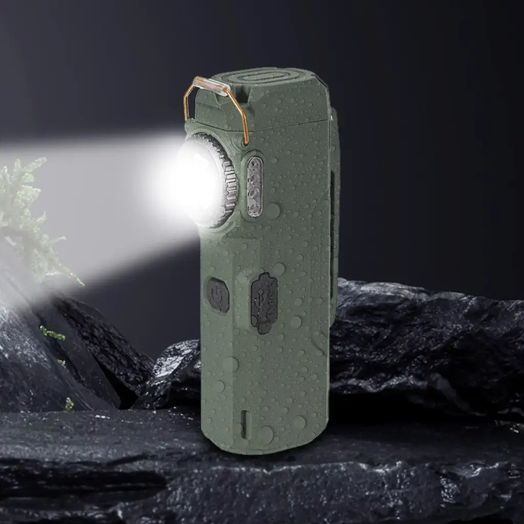 Ліхтар мультифункціональний D51-SMD зелений з Li-Ion акумулятором, індикацією заряду, запальничкою та ЗУ Type-C (46799-D51-SMD_226) - фото 5