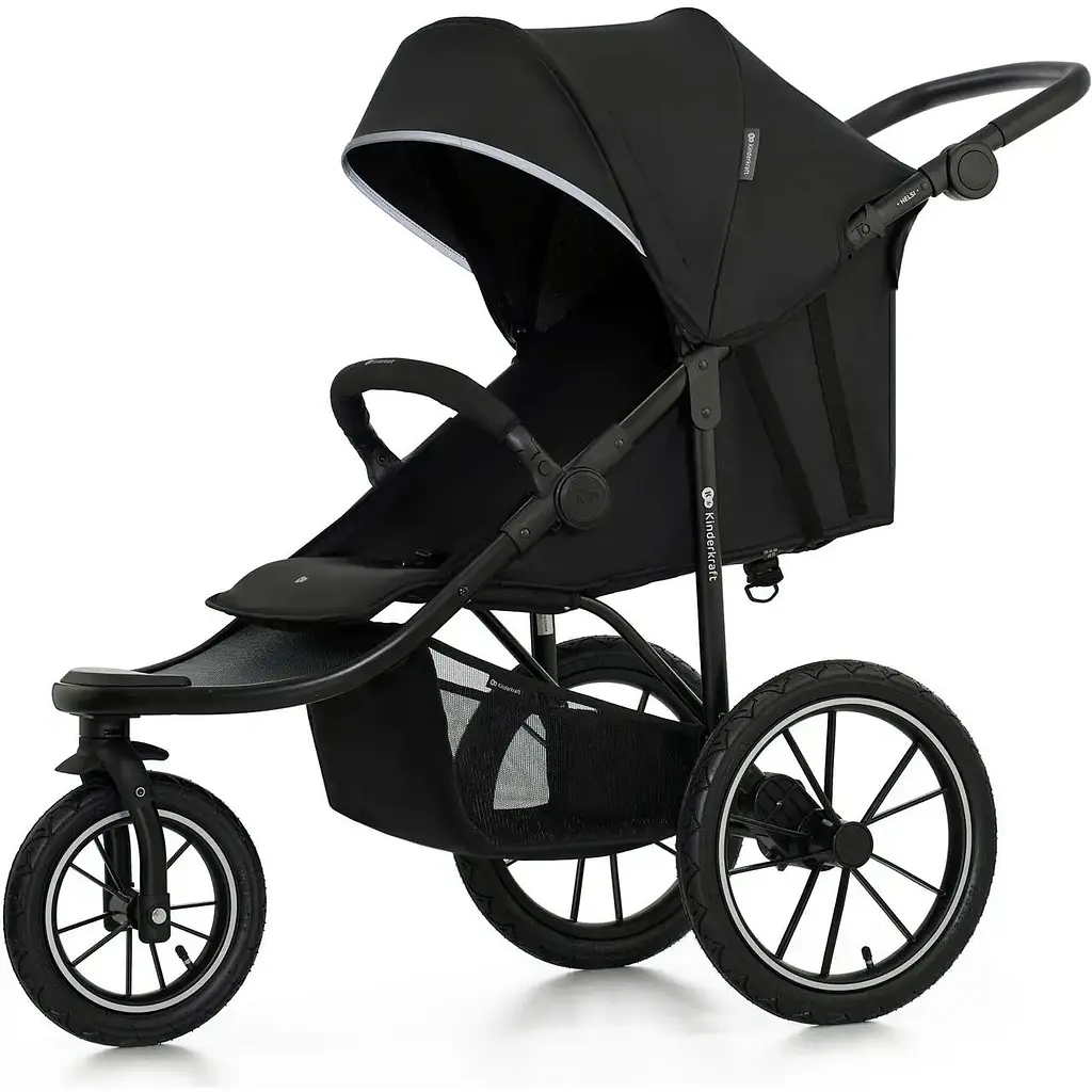 Прогулянкова коляска Kinderkraft Helsi Deep Black чорна (00-00305203) - фото 2