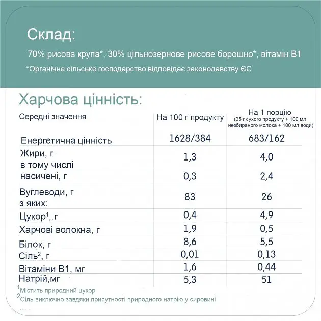 Каша рисова Fleur Alpine Organic безмолочна 175 г - фото 3