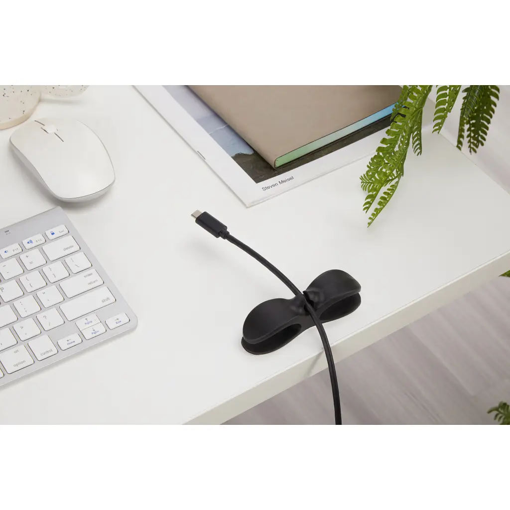Тримач для кабелю OfficePro CM001B, клейка основа, black (CM001B) - фото 7