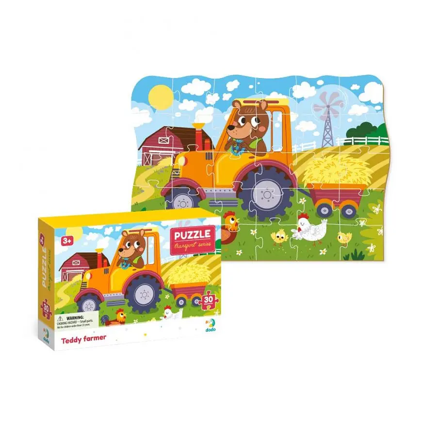 Дитячий пазл "Ведмедик-тракторист" DoDo Toys 300371, 30 елементів - фото 2