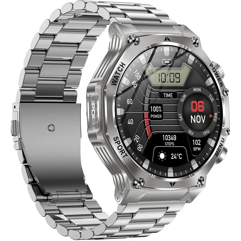 Смарт-годинник Uwatch Smart Surf X Pro Steel 2 ремінці сріблястий (3382) - фото 3