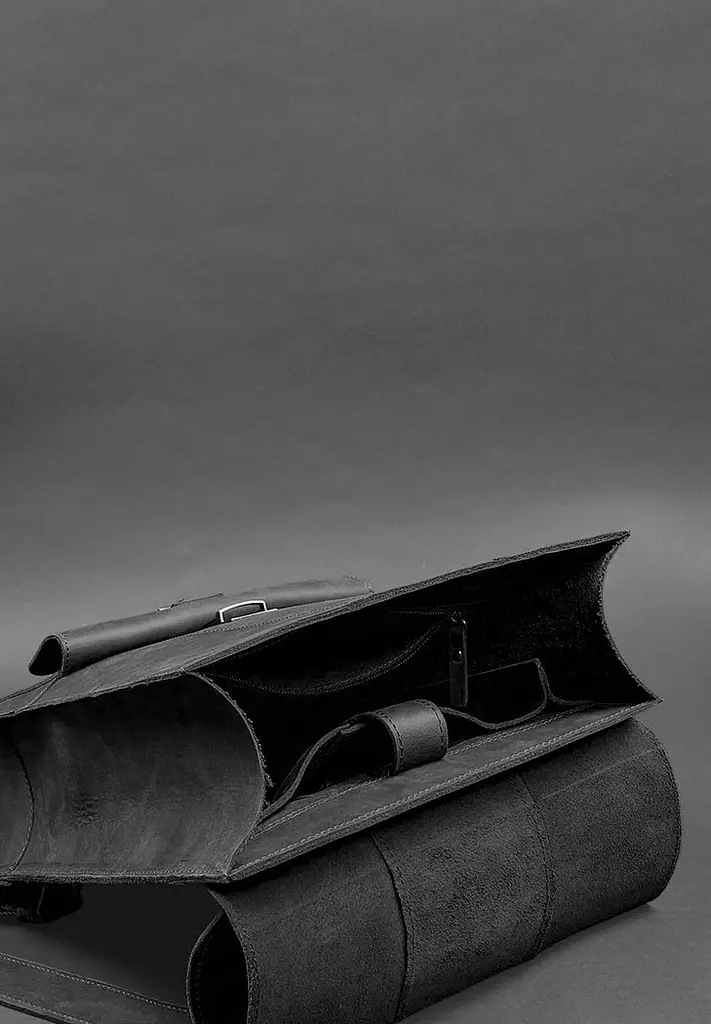 Шкіряний рюкзак Brit чорний Crazy Horse - фото 6