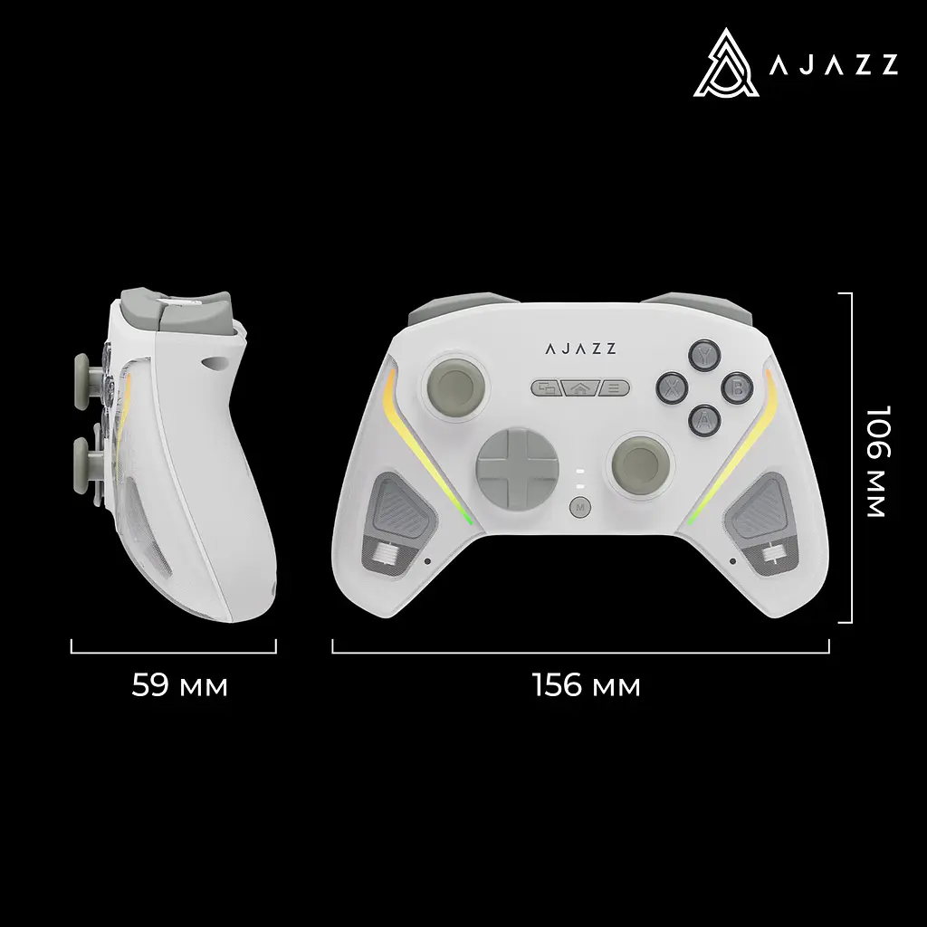 Бездротовий геймпад Ajazz GP100S RGB із зарядною станцією білий (GP100S-W) - фото 14