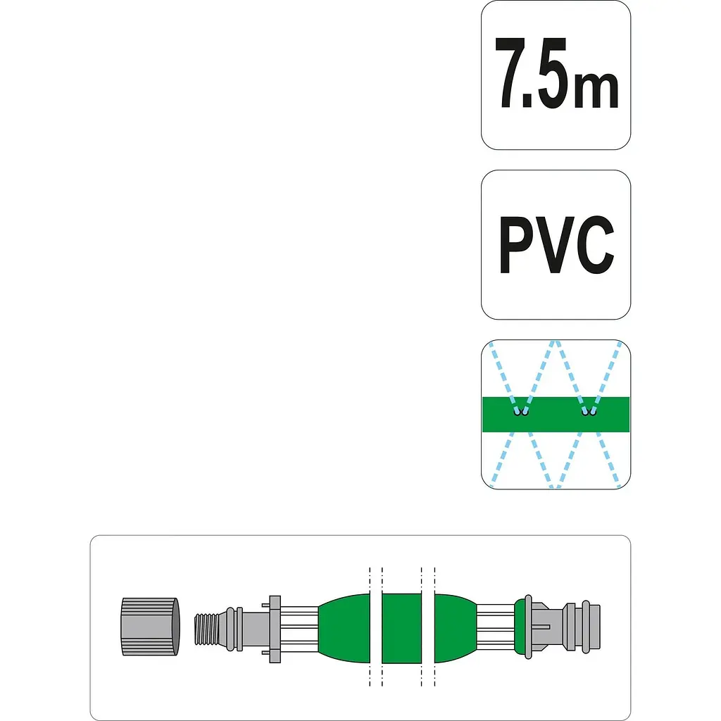 Шланг плоский с отверстиями для орошения Flo 7.5 м (89360) - фото 5