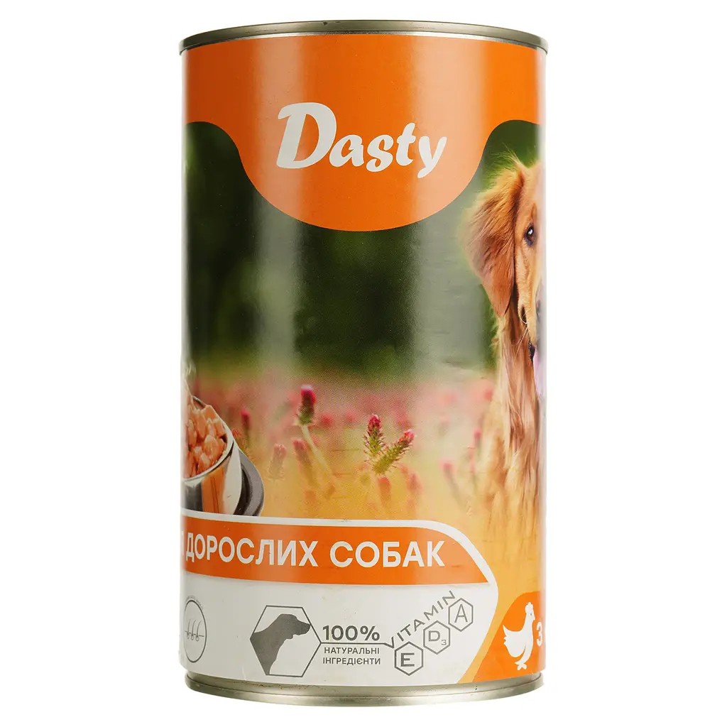 Влажный корм для собак Dasty с курицей 1240 г - фото 3