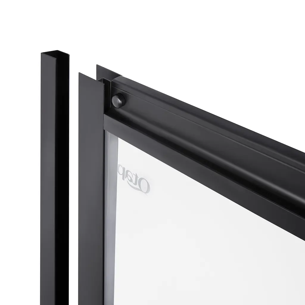 Душова кабіна Qtap Pisces BLA107-9SC5 75-90x75-90 см, скло Clear 5 мм без піддона, Чорний, Універсальна, прозорий - фото 3