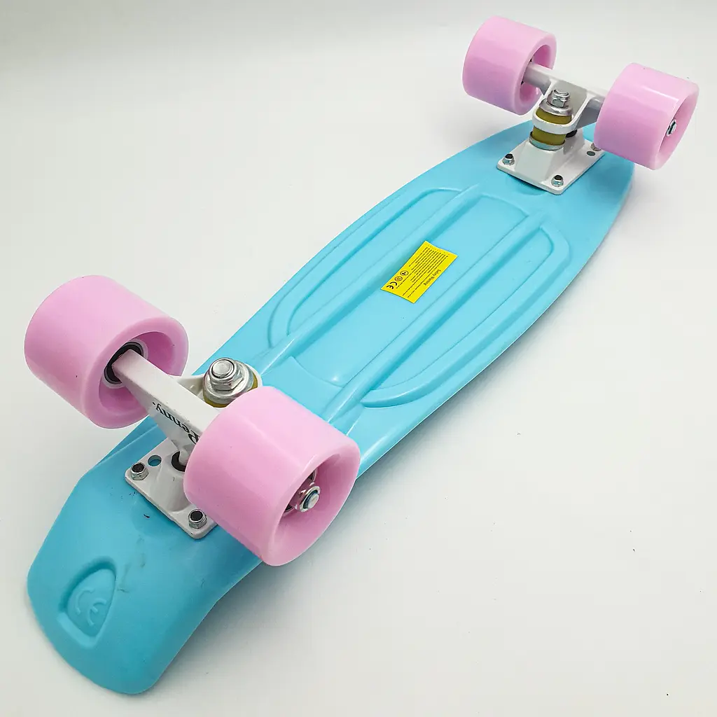 Пенні борд скейт 55х15см до 80кг ABEC 7 матові колеса скейтборд Penny Board Pastel Series бірюзовий - фото 6