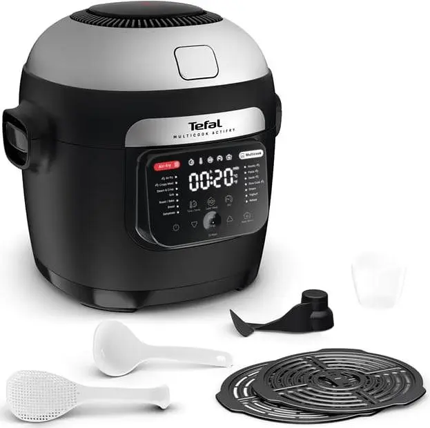 Аэрофритница Tefal 2в1 Multicook Actifry MY741CF1, 6 л Черный 1334Вт - фото 3