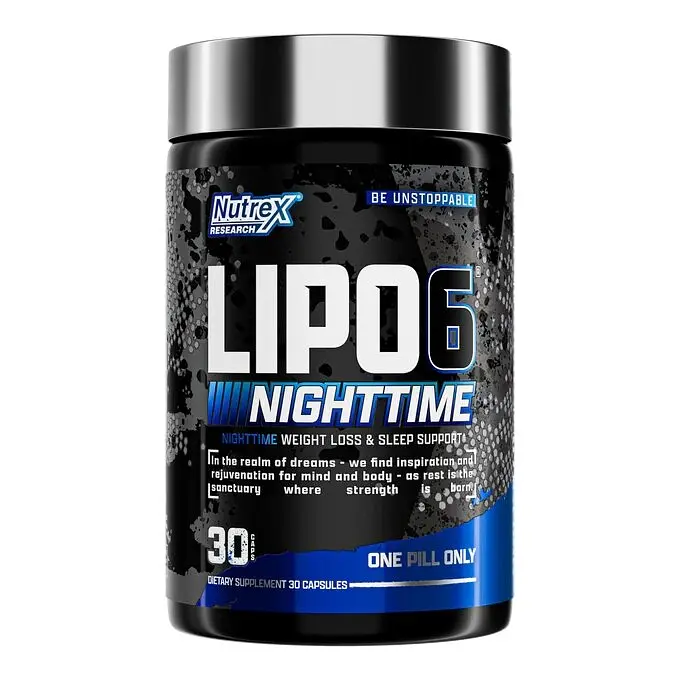 Жироспалювач Nutrex Research Lipo-6 Black NightTime Ultra Concentrate, 30 капсул