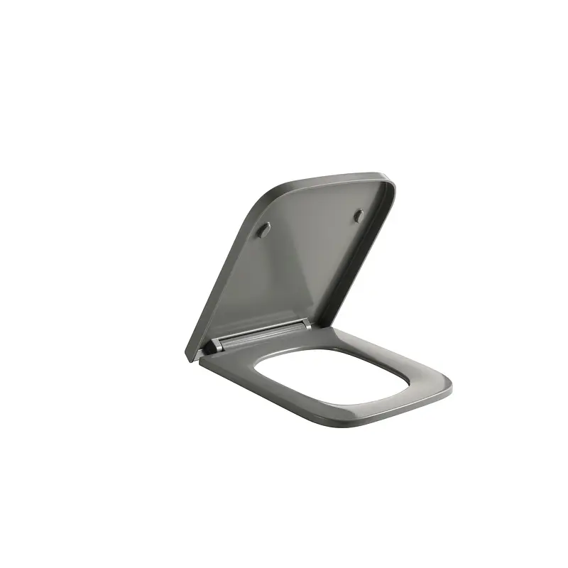 Сидіння-кришка для унітазу Mixxus Premium Seat Cover Quadro-2004 425x358x32mm дюропласт gray MP6686, Графит - фото 3