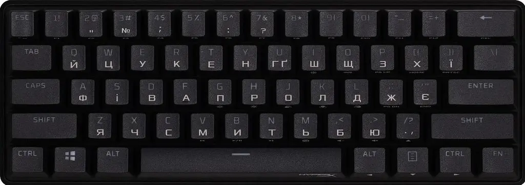 Клавіатура HyperX Alloy Origins 60 Червоний RGB Чорний (4P5N4AA) - фото 4