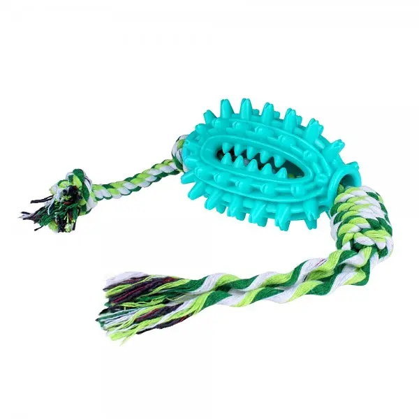 Іграшка для собак Bronzedog Petfun Dental Спайк з Канатом 8 х 13 см - фото 2